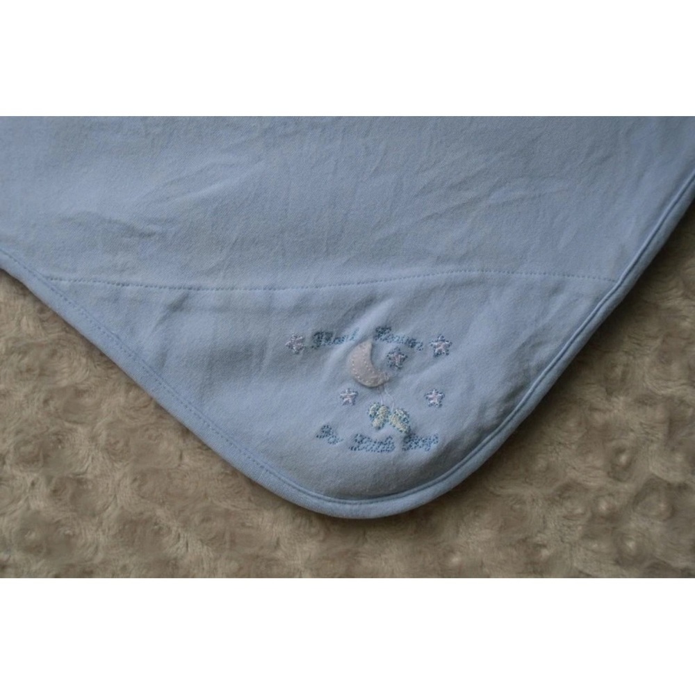 Little Me Baby Blanket Thank Heaven For Little Boys Blue Moon Stars Lovey